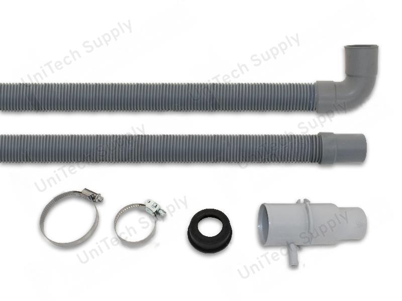 Drain pipe Ø 33 mm F 180°+ Ø 39 mm 90° L 1550 mm (Kit) - 5528287